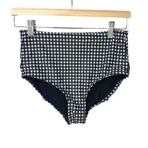 Albion High Waisted Bikini Bottoms Swim Suit Size XS Plaid Gingham Excellent